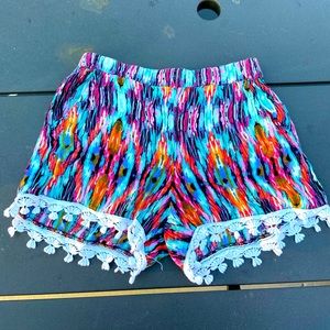 Multicolored casual shorts - size XS
